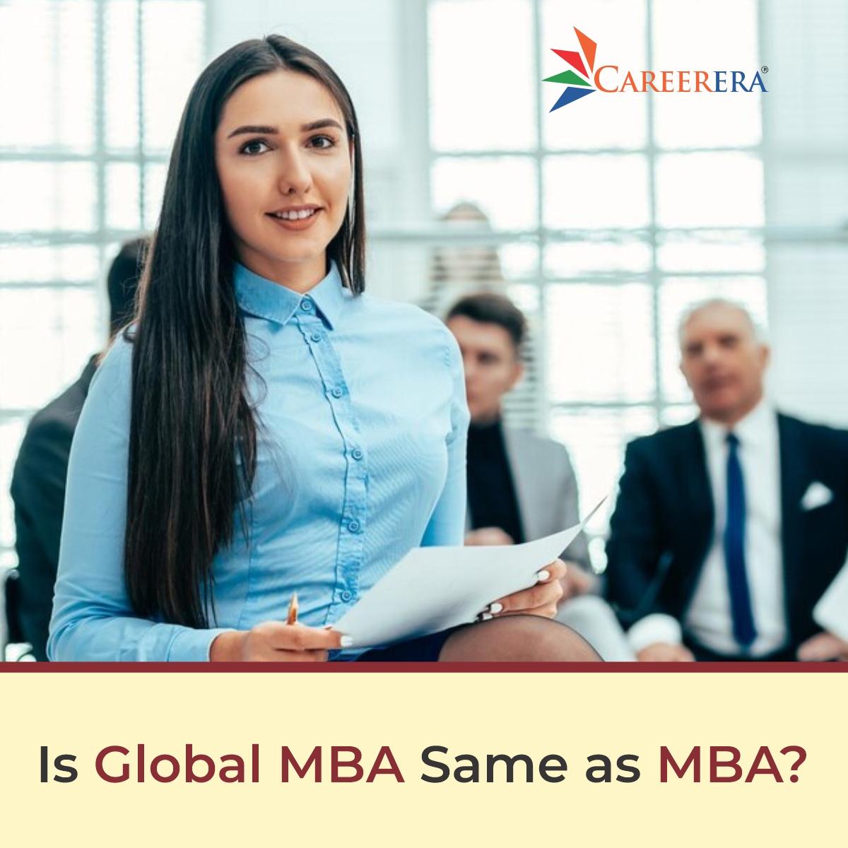 Is Global MBA the same as MBA?