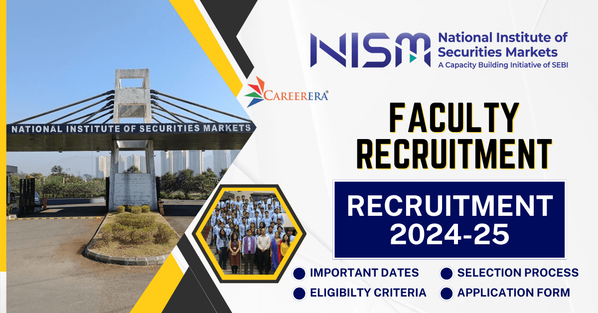 NISM Faculty Recruitment 2024-25 Notification