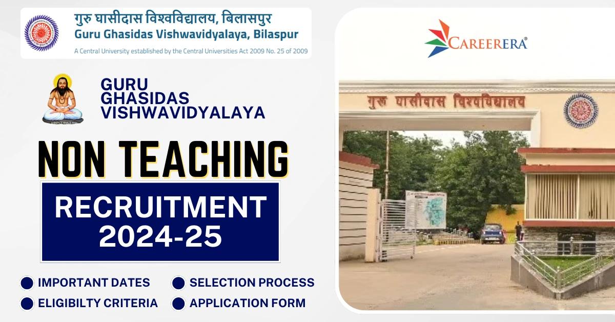 GGU Non Teaching Recruitment 2024-25 Application Form