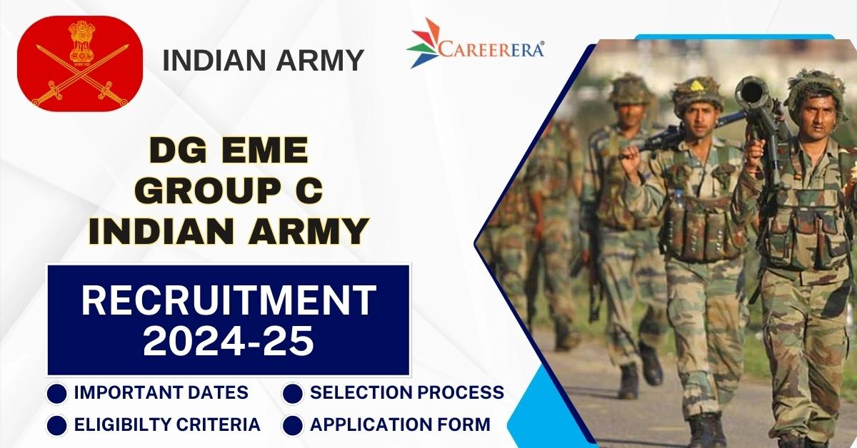 DGEME Indian Army Recruitment 2025 Application Form
