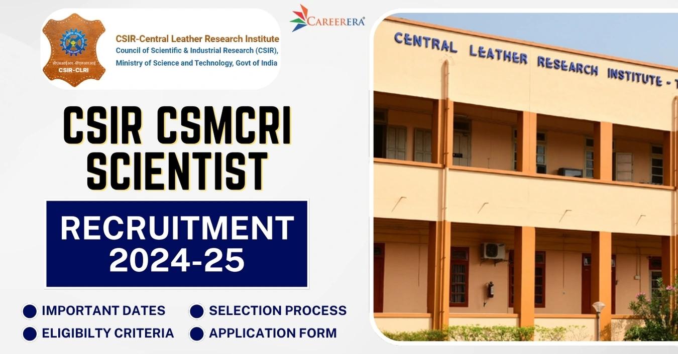 CSIR CSMCRI Scientist Recruitment 2025 Notification