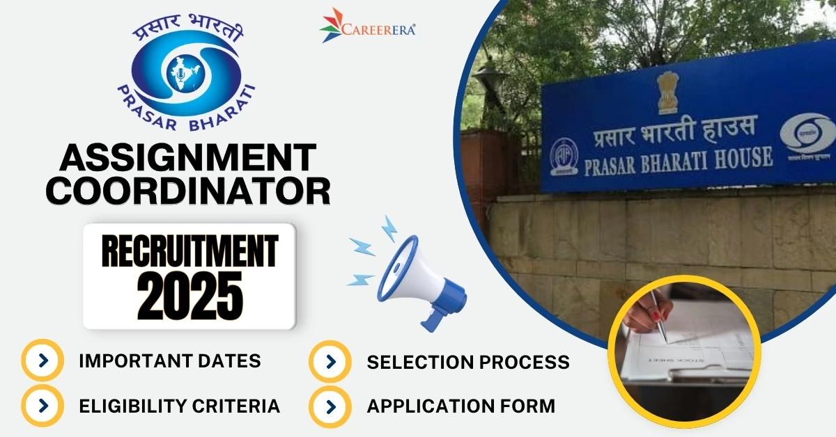 Prasar Bharati Assignment Coordinator Recruitment 2025 Application Form