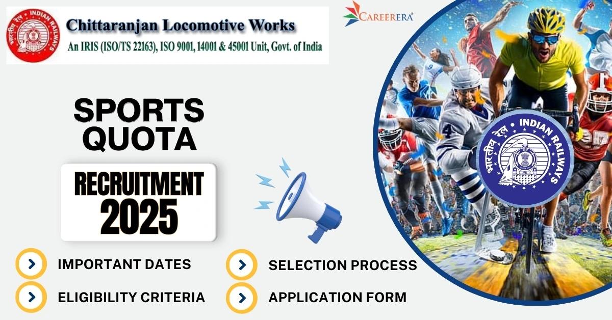 Chittaranjan Locomotive Works Sports Quota Recruitment 2025 Application Form