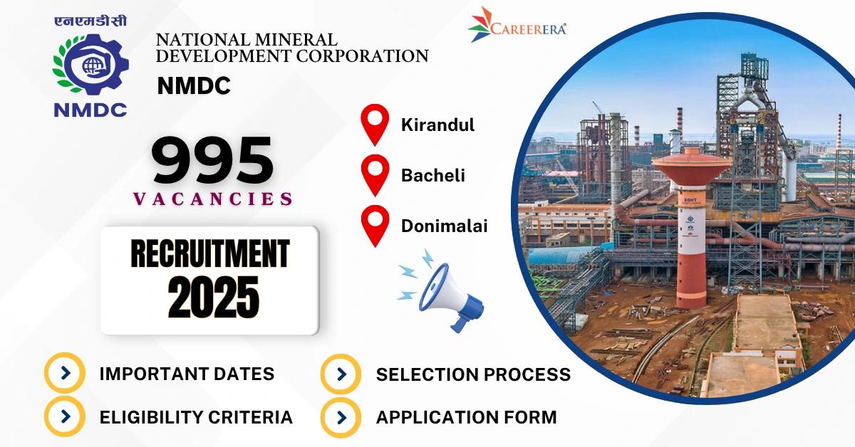 NMDC Ltd Direct Recruitment 2025: 995 Vacancies at Kirandul, Bacheli, Donimalai Complex