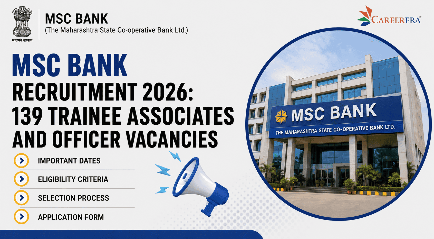 MSC Bank Recruitment 2026: 139 Trainee Associates and Officer Vacancies