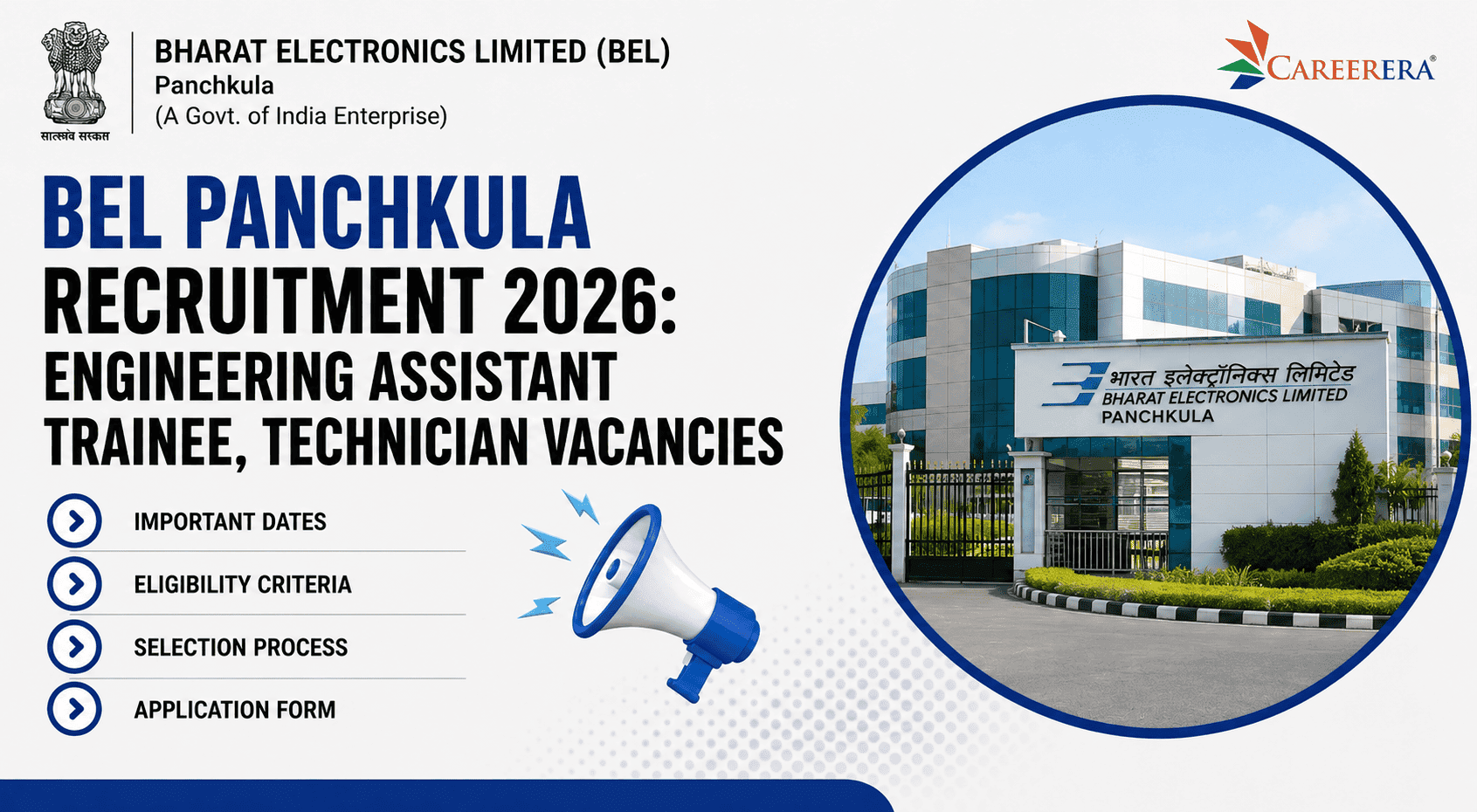 BEL Panchkula Recruitment 2026: 07 Engineering Assistant Trainee, Technician Vacancies