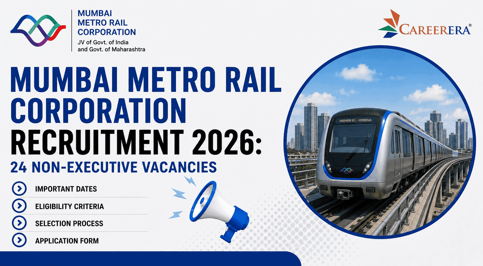Mumbai Metro Rail Corporation Recruitment 2026: 24 Non-Executive Vacancies
