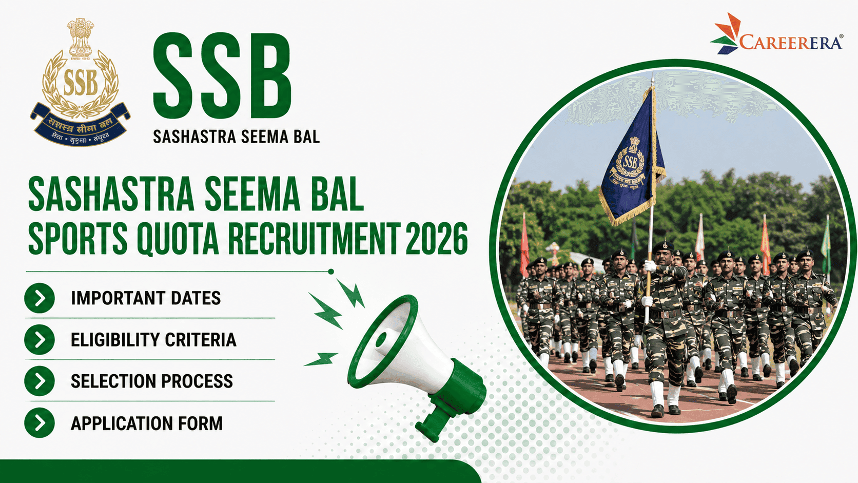 Sashastra Seema Bal Sports Quota Recruitment 2026: 404 Vacancies