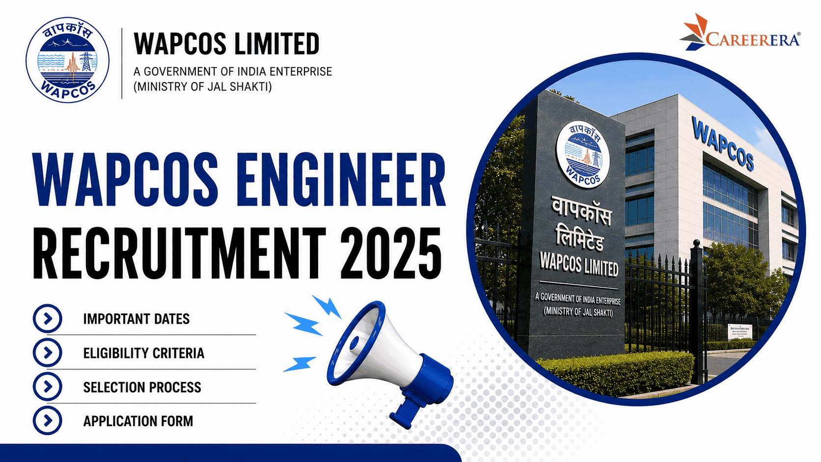 WAPCOS Engineer Recruitment 2025 Application Form
