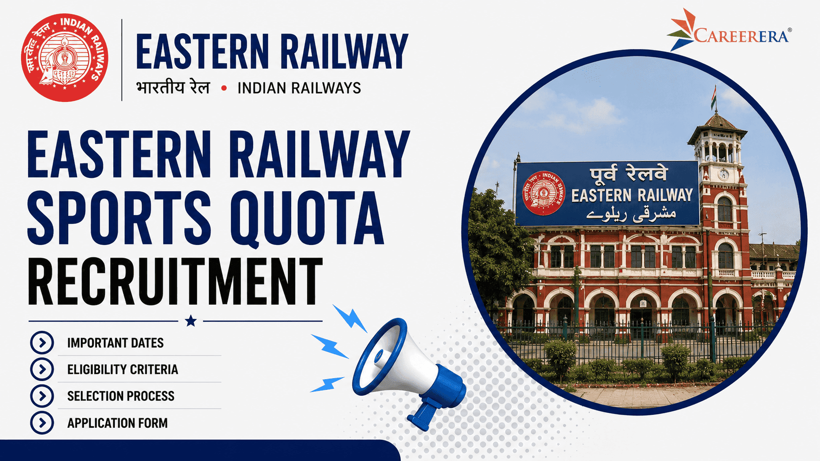 Eastern Railway Sports Quota Recruitment 2025-26: 50 Vacancies