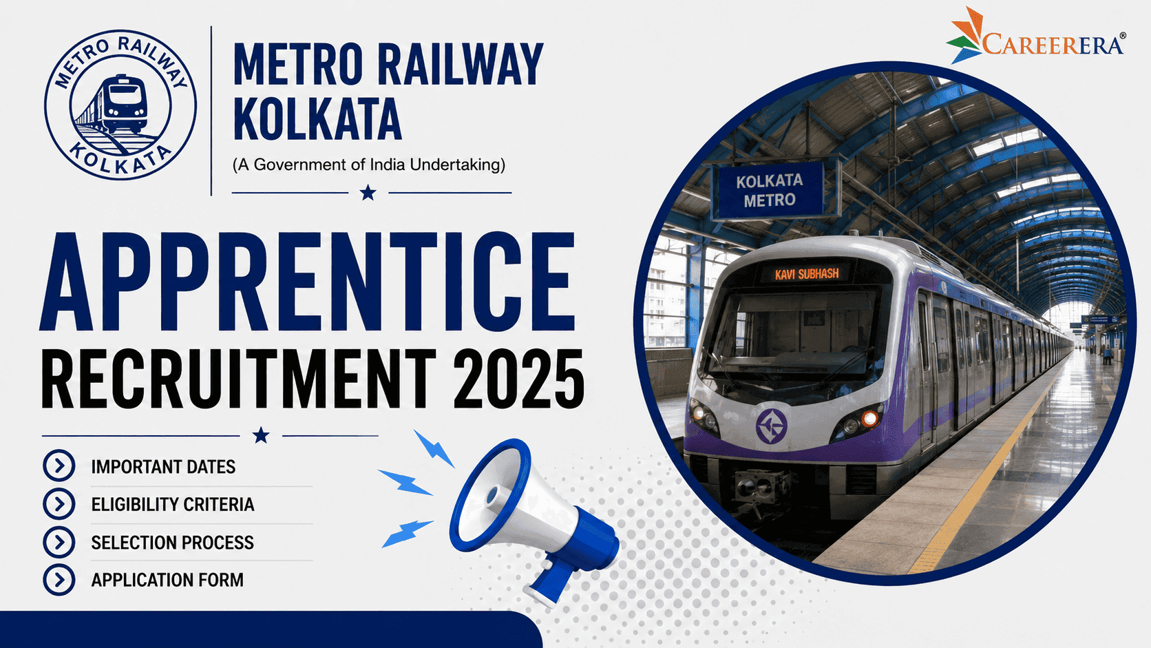 Metro Railway Kolkata Apprentice Recruitment 2024-25 Notification