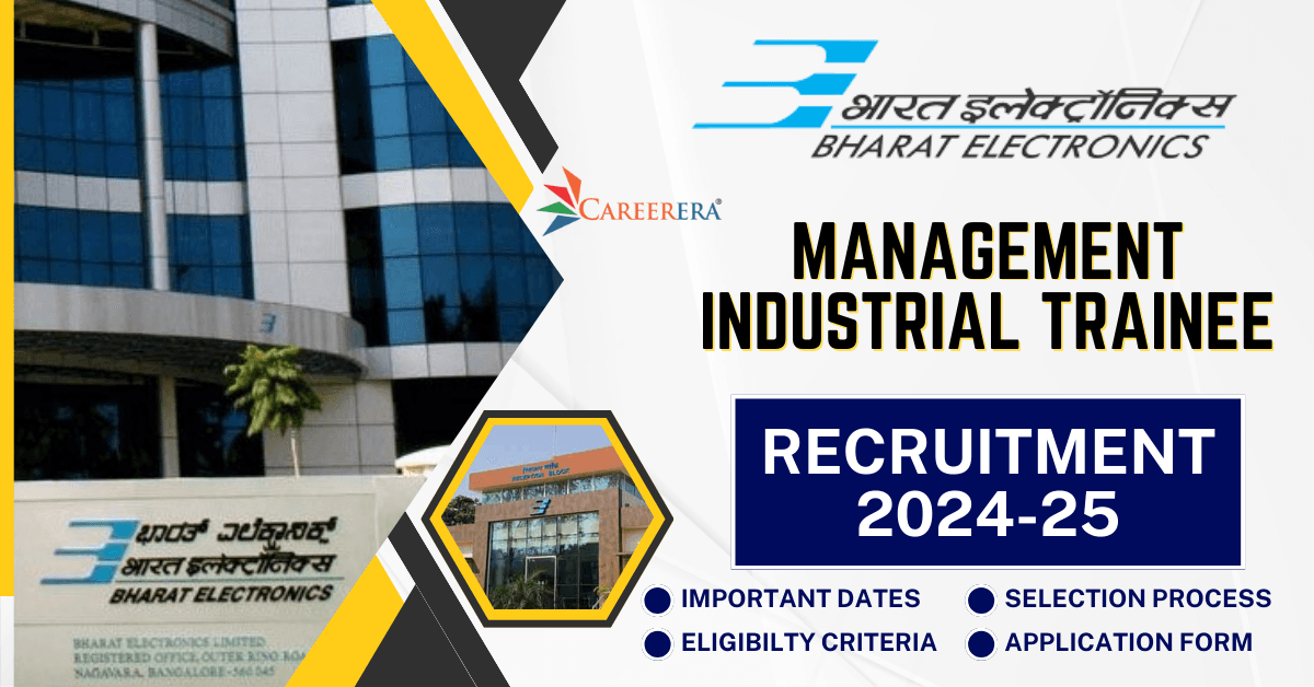 BEL Management Industrial Trainee Recruitment 2024-25 Notification