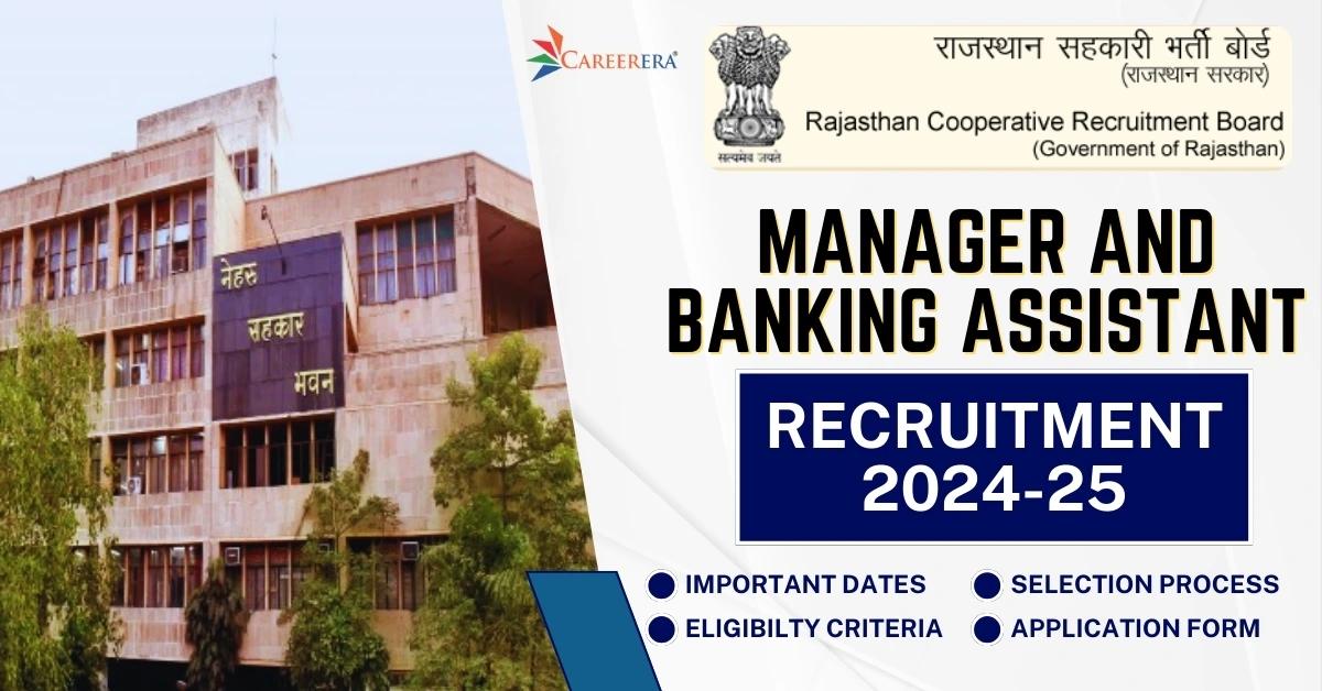 Rajasthan RCRB Recruitment 2025: 450 Manager and Banking Assistant Vacancies