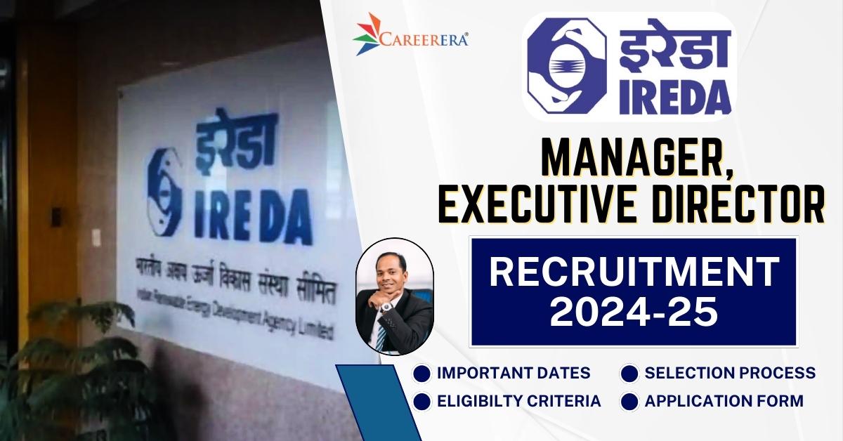 IREDA Recruitment 2026 Application Form: 29 Executive Director, Manager Vacancies