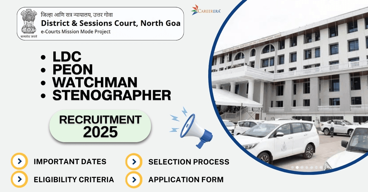 District and Sessions Court, North Goa Recruitment 2025 Notification