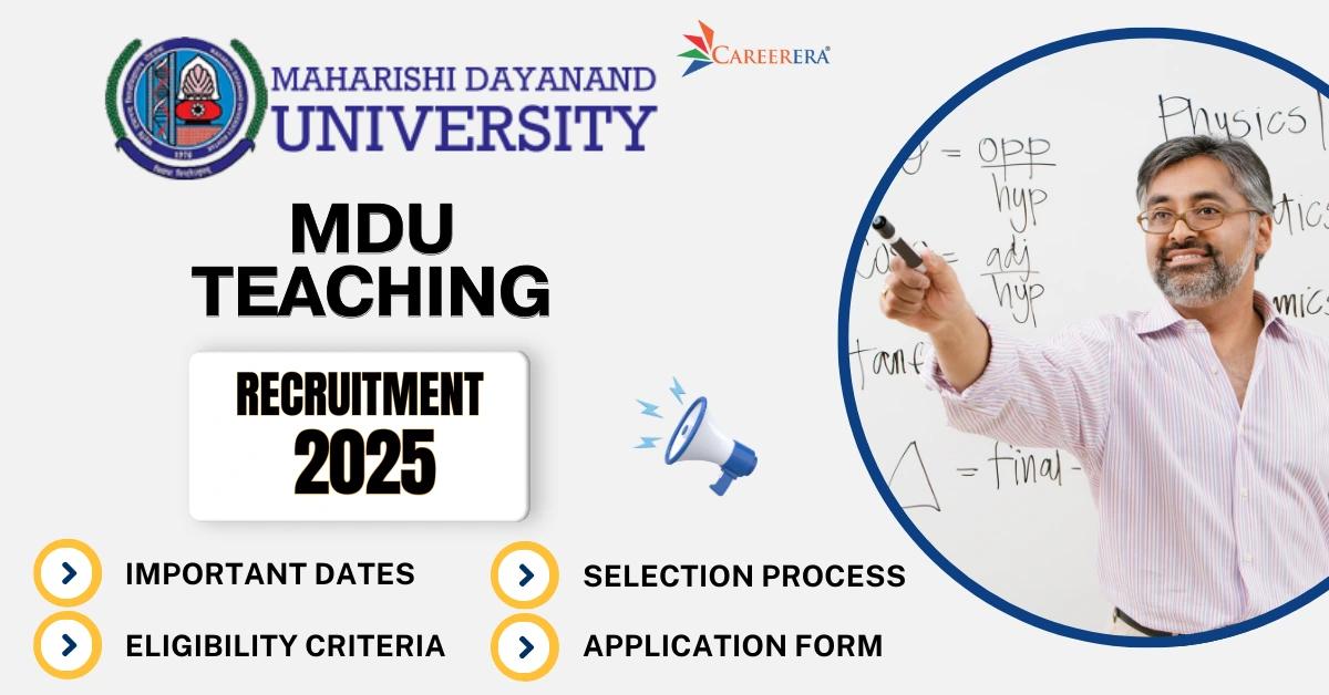 MDU Recruitment 2025: 143 Teaching Vacancies