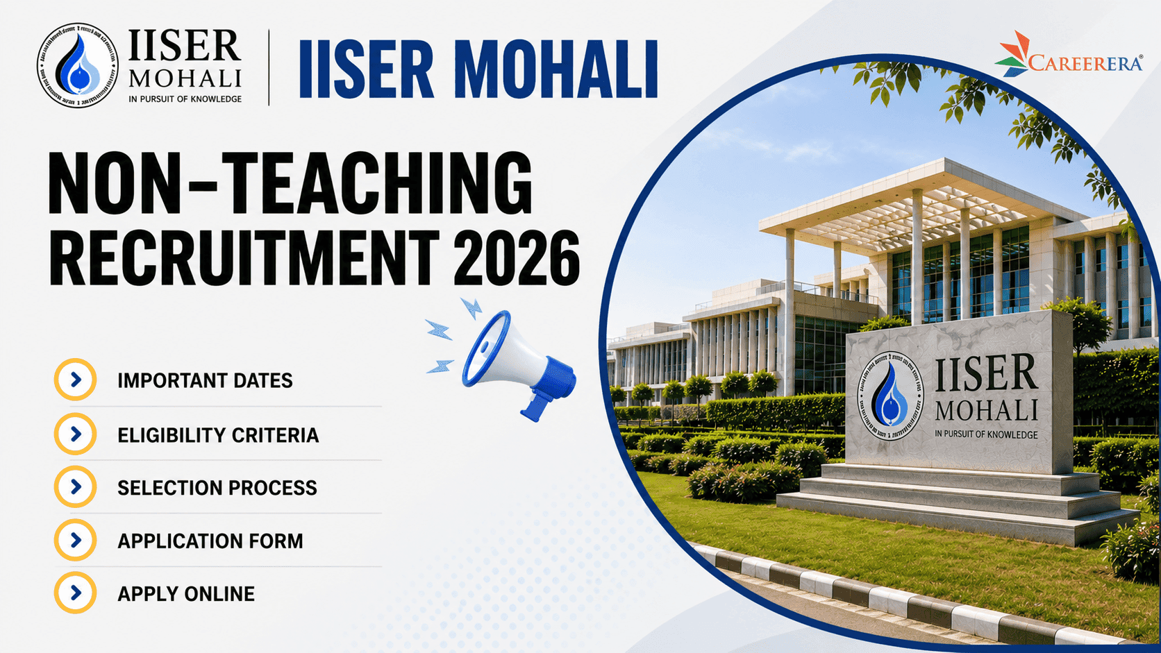 IISER Mohali Non-Teaching Recruitment 2026 Application Form