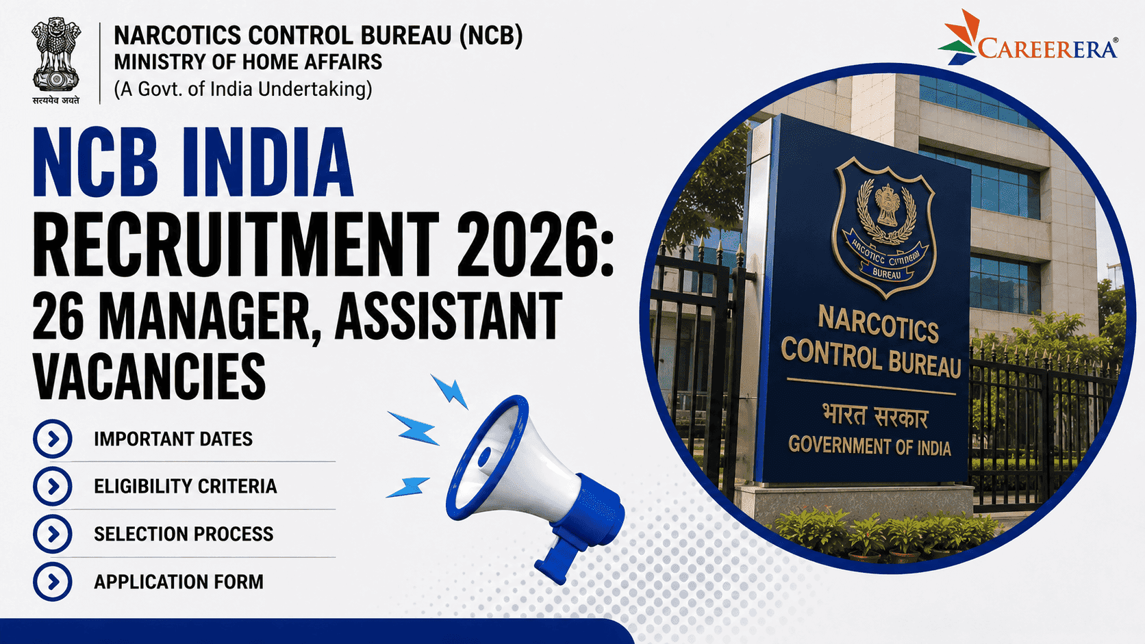 NCB India Recruitment 2026: 26 Manager, Assistant Vacancies
