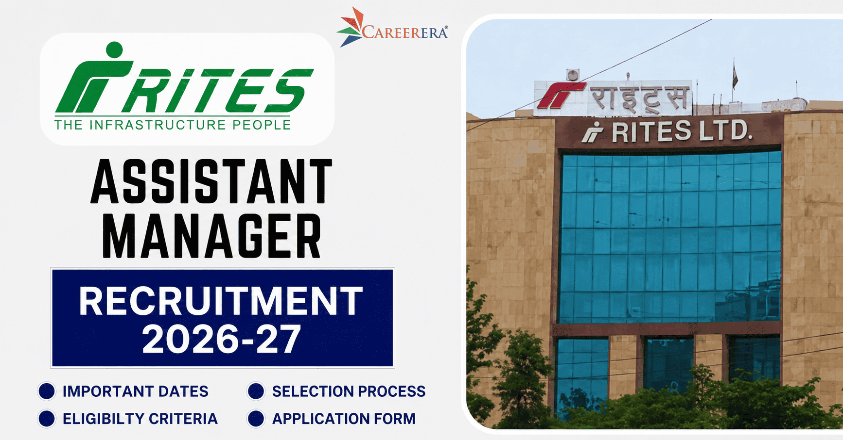 RITES Ltd Assistant Manager Recruitment 2026 Application Form