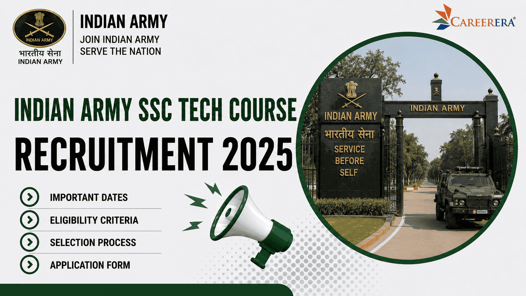 Indian Army 65th SSC Tech, 36th SSC Tech Course Oct 2025