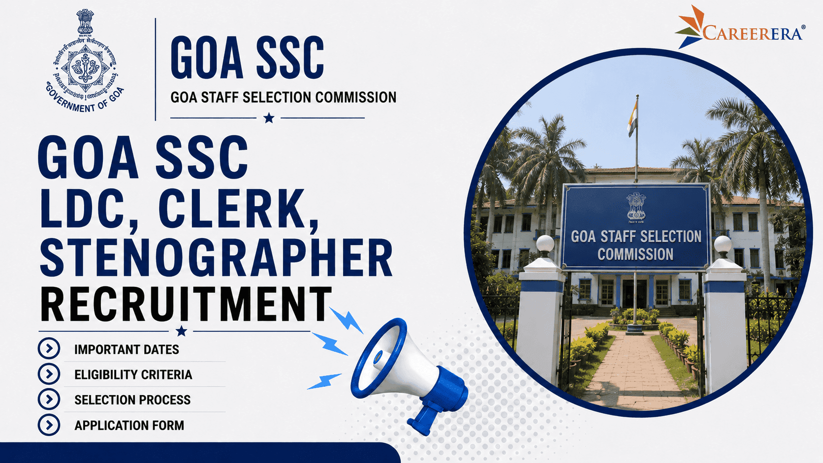 Goa SSC Recruitment 2024-25: 285 LDC, Clerk, Stenographer Vacancies