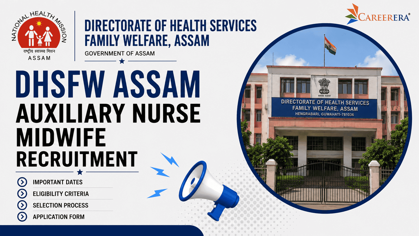 DHSFW Assam ANM Recruitment 2024-25: 636 Vacancies