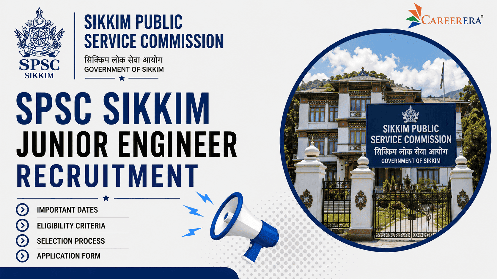 SPSC Sikkim Junior Engineer Recruitment 2024-25 Application Form