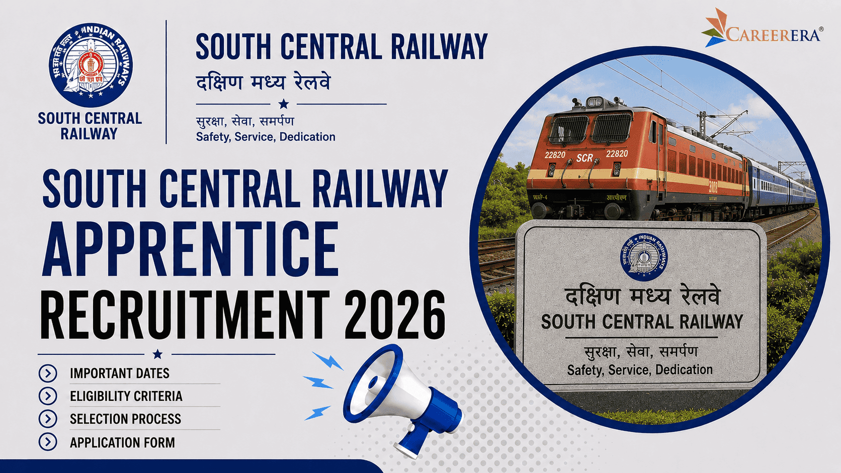 South Central Railway Apprentice Recruitment 2026: 2801 Vacancies