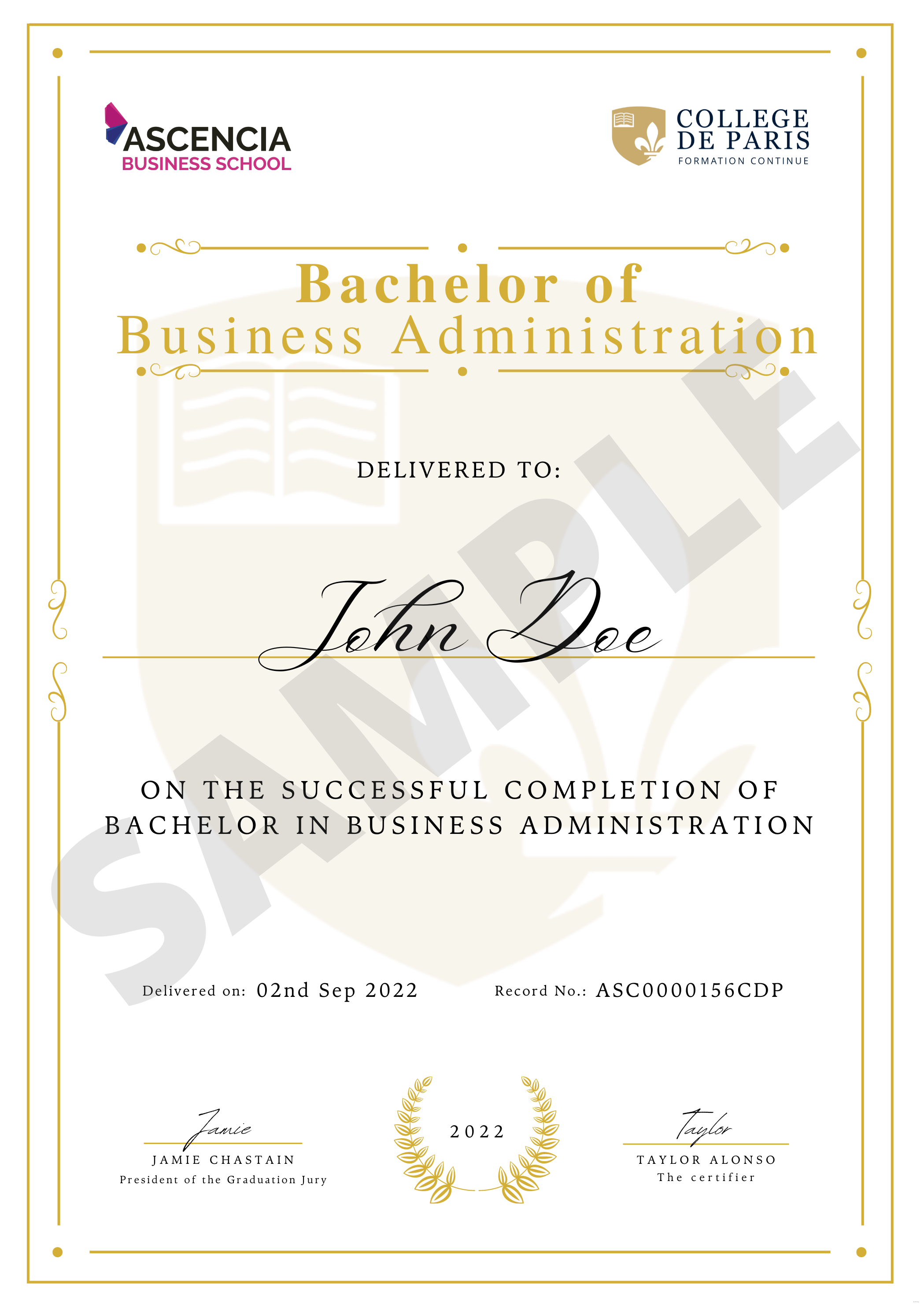 certificate