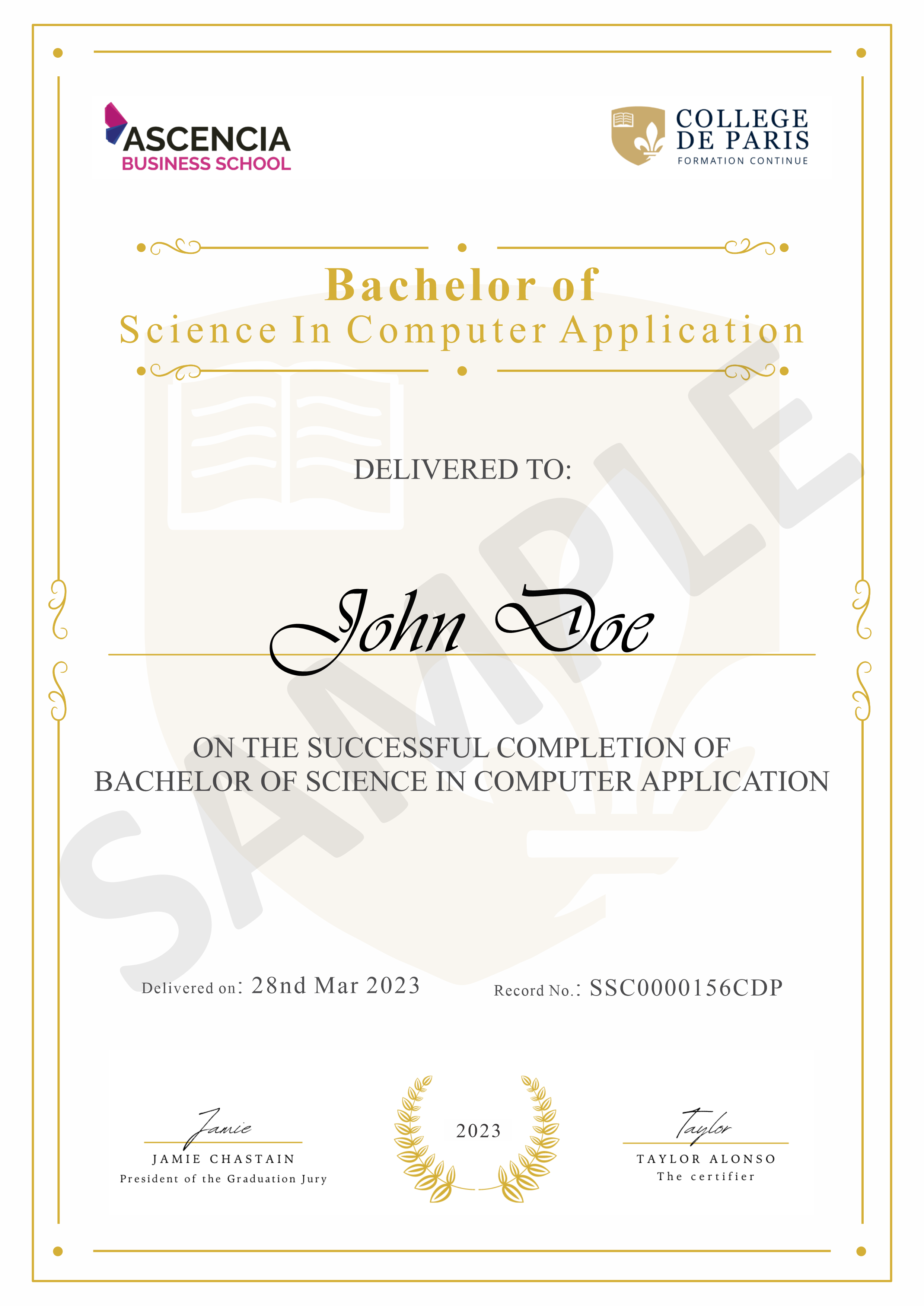 certificate